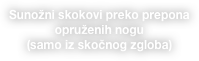 Sunožni skokovi preko prepona opruženih nogu 
(samo iz skočnog zgloba)